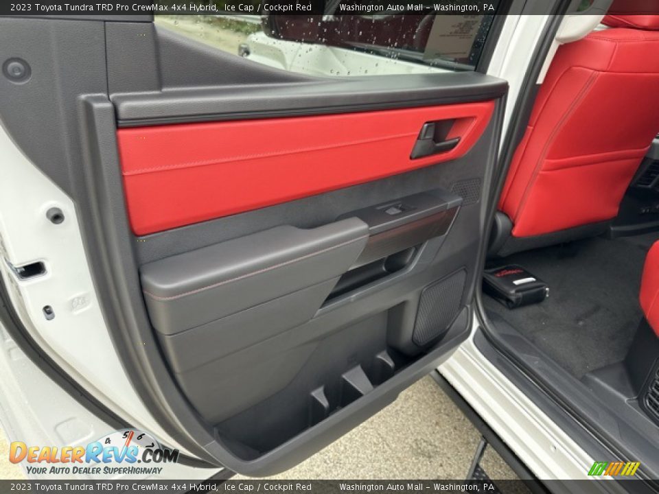 2023 Toyota Tundra TRD Pro CrewMax 4x4 Hybrid Ice Cap / Cockpit Red Photo #23