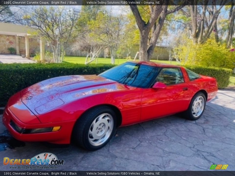 1991 Chevrolet Corvette Coupe Bright Red / Black Photo #1