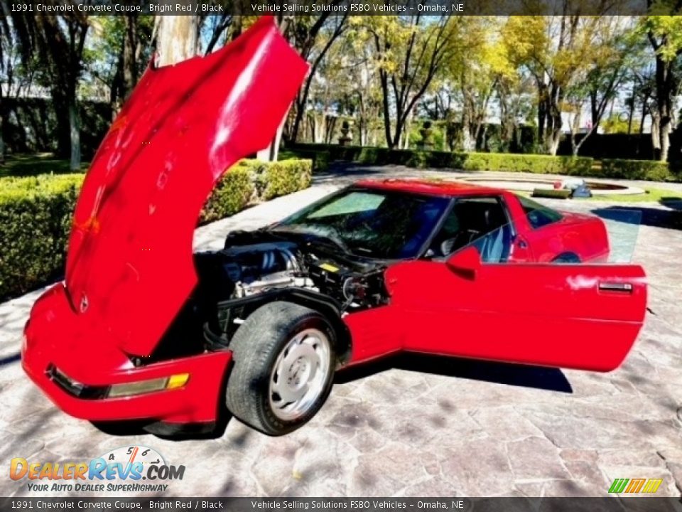 1991 Chevrolet Corvette Coupe Bright Red / Black Photo #2