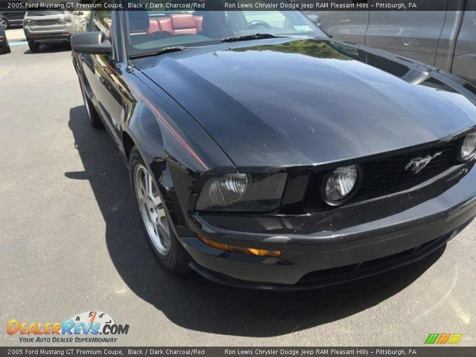 2005 Ford Mustang GT Premium Coupe Black / Dark Charcoal/Red Photo #3