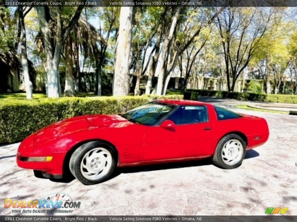 1991 Chevrolet Corvette Coupe Bright Red / Black Photo #14