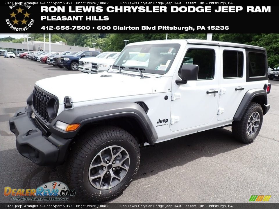 2024 Jeep Wrangler 4-Door Sport S 4x4 Bright White / Black Photo #1