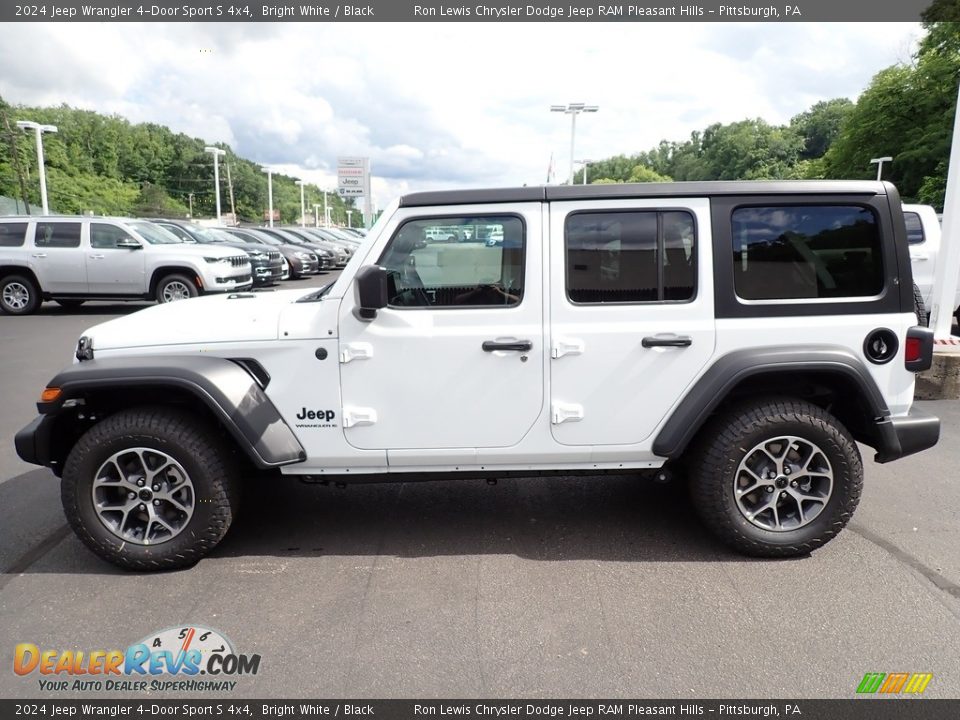 Bright White 2024 Jeep Wrangler 4-Door Sport S 4x4 Photo #2