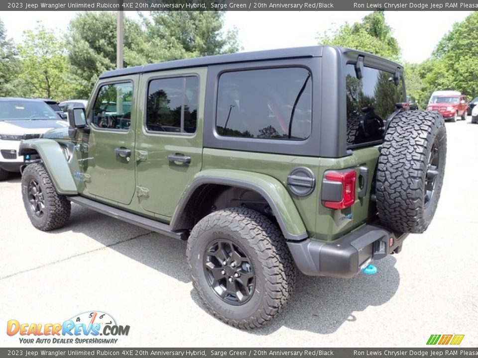 2023 Jeep Wrangler Unlimited Rubicon 4XE 20th Anniversary Hybrid Sarge Green / 20th Anniversary Red/Black Photo #3
