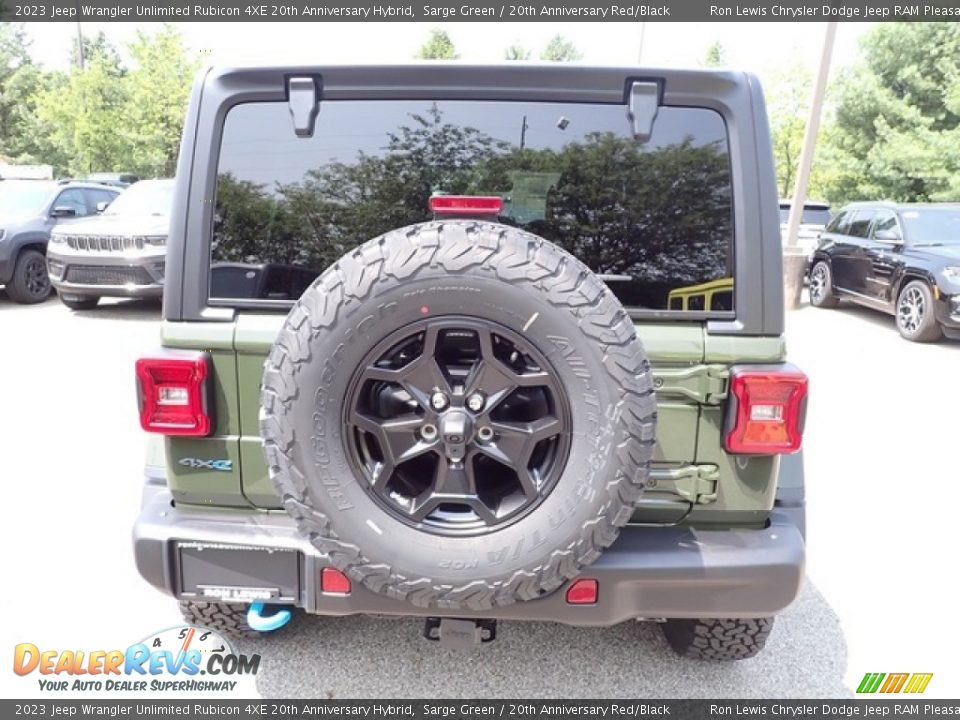 2023 Jeep Wrangler Unlimited Rubicon 4XE 20th Anniversary Hybrid Sarge Green / 20th Anniversary Red/Black Photo #4