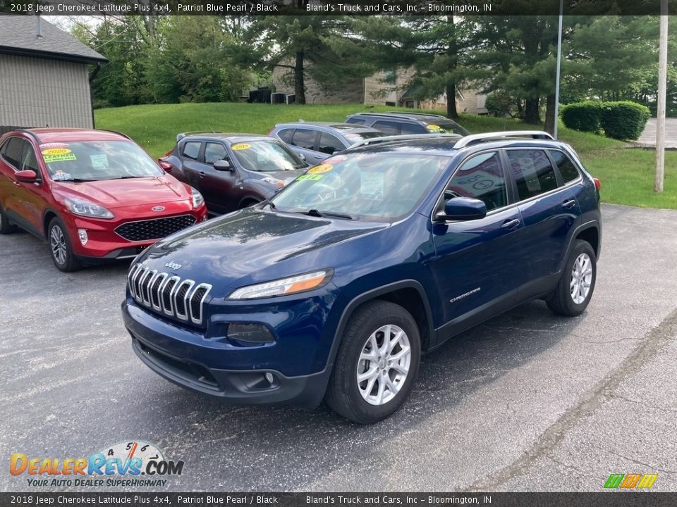 2018 Jeep Cherokee Latitude Plus 4x4 Patriot Blue Pearl / Black Photo #2