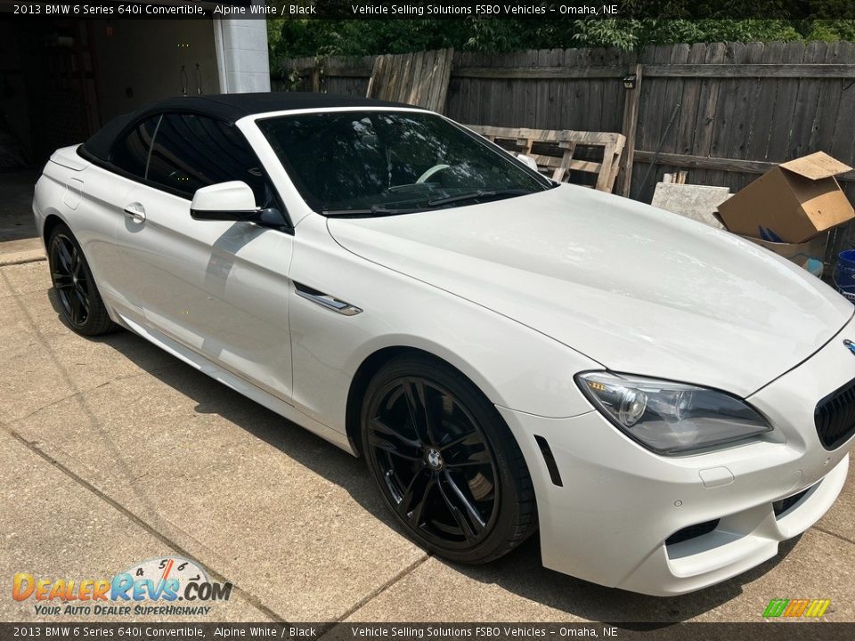 2013 BMW 6 Series 640i Convertible Alpine White / Black Photo #2