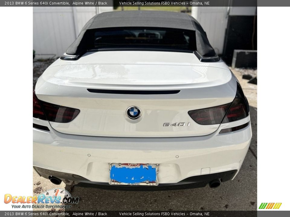 2013 BMW 6 Series 640i Convertible Alpine White / Black Photo #10