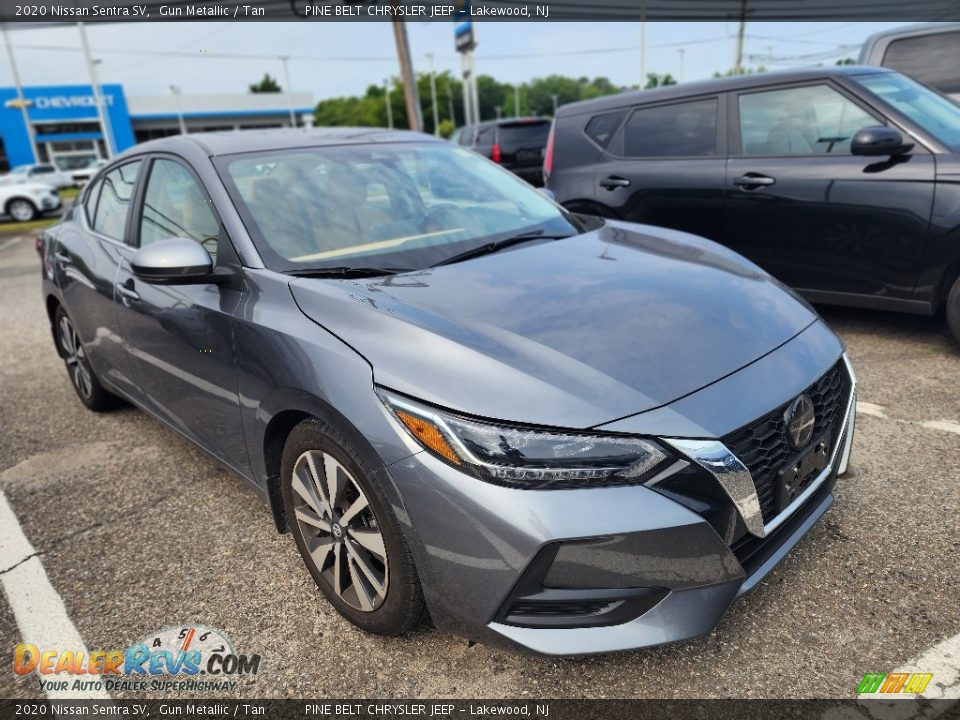 2020 Nissan Sentra SV Gun Metallic / Tan Photo #4