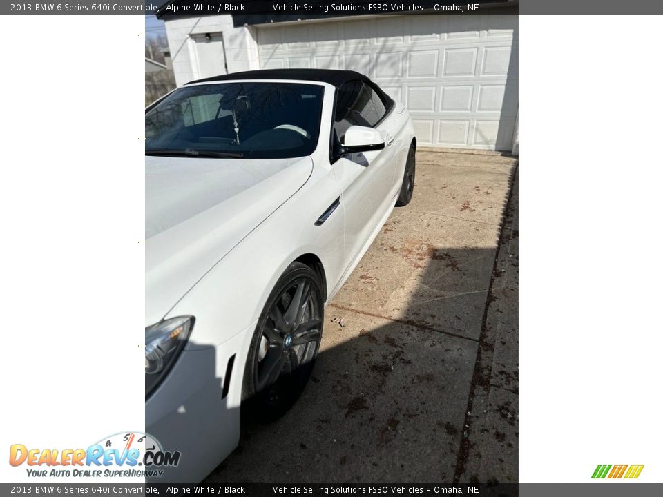 2013 BMW 6 Series 640i Convertible Alpine White / Black Photo #13