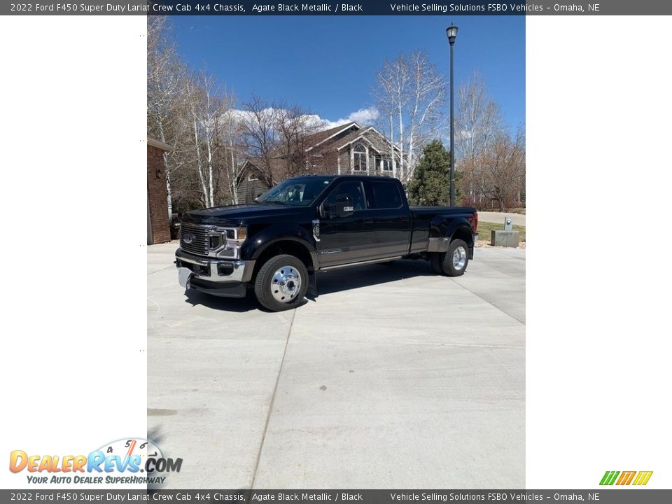 2022 Ford F450 Super Duty Lariat Crew Cab 4x4 Chassis Agate Black Metallic / Black Photo #1