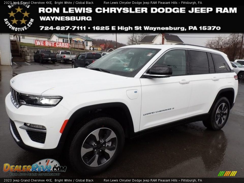 2023 Jeep Grand Cherokee 4XE Bright White / Global Black Photo #1