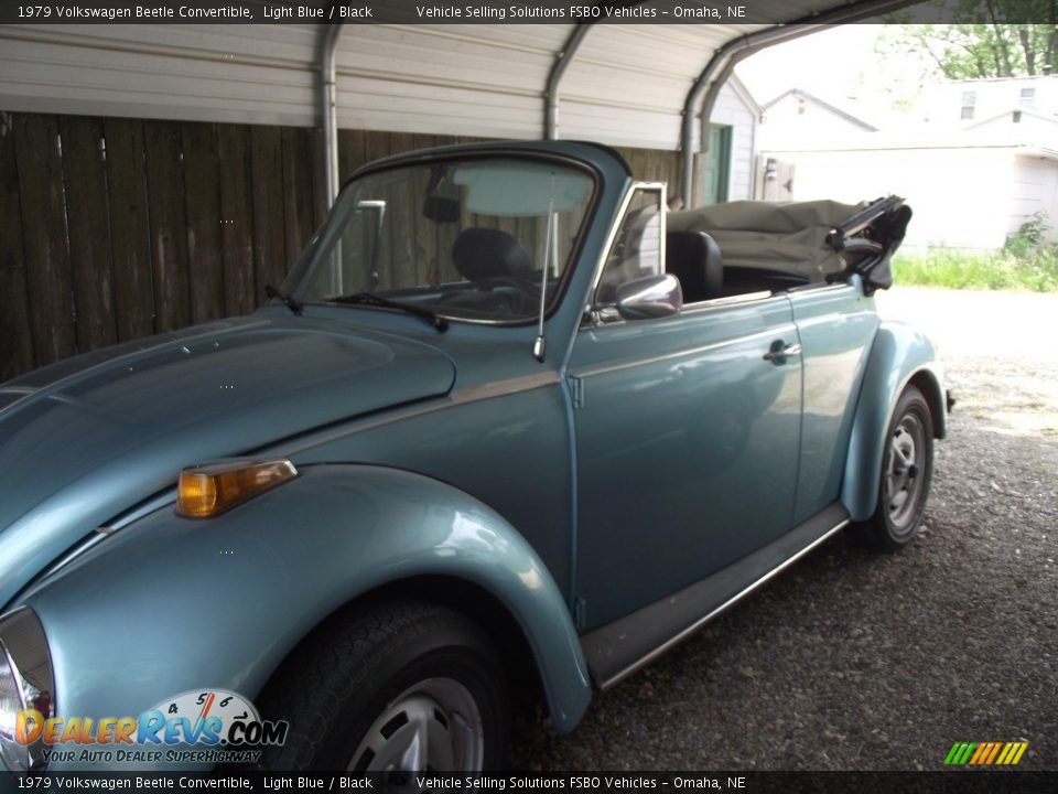 1979 Volkswagen Beetle Convertible Light Blue / Black Photo #1