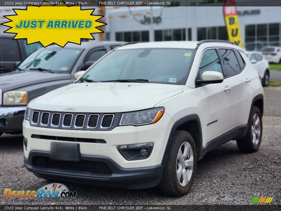 2020 Jeep Compass Latitude 4x4 White / Black Photo #1