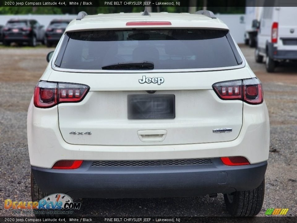 2020 Jeep Compass Latitude 4x4 White / Black Photo #4