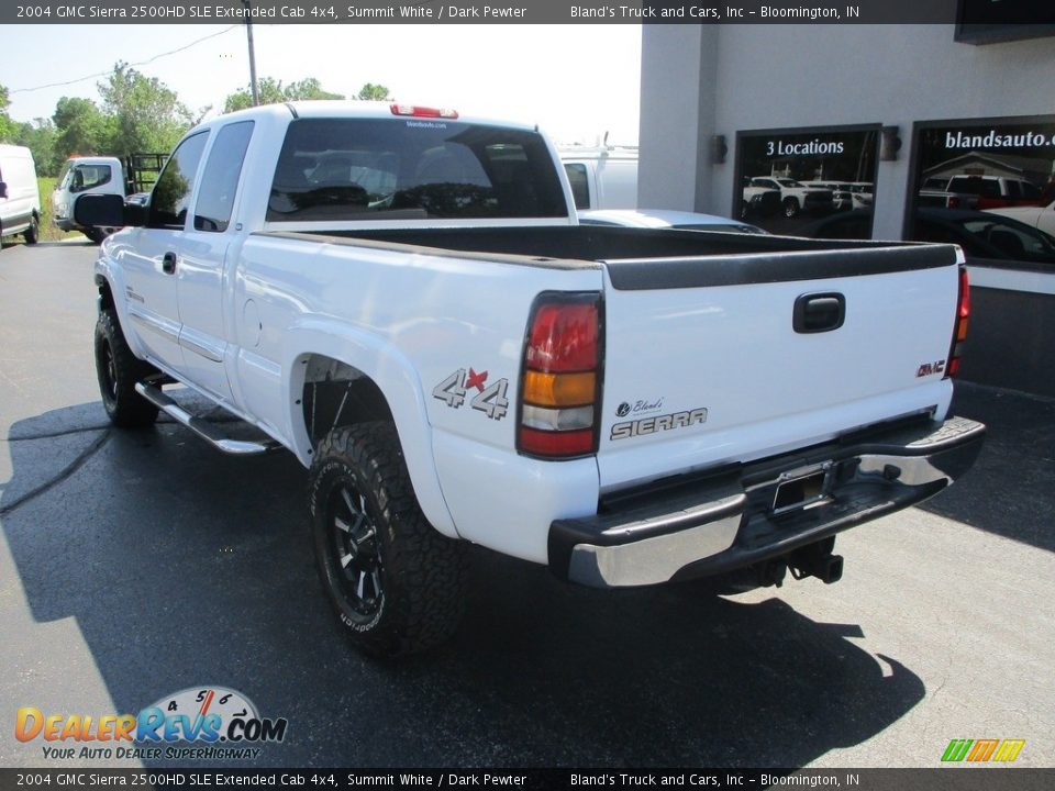 2004 GMC Sierra 2500HD SLE Extended Cab 4x4 Summit White / Dark Pewter Photo #3