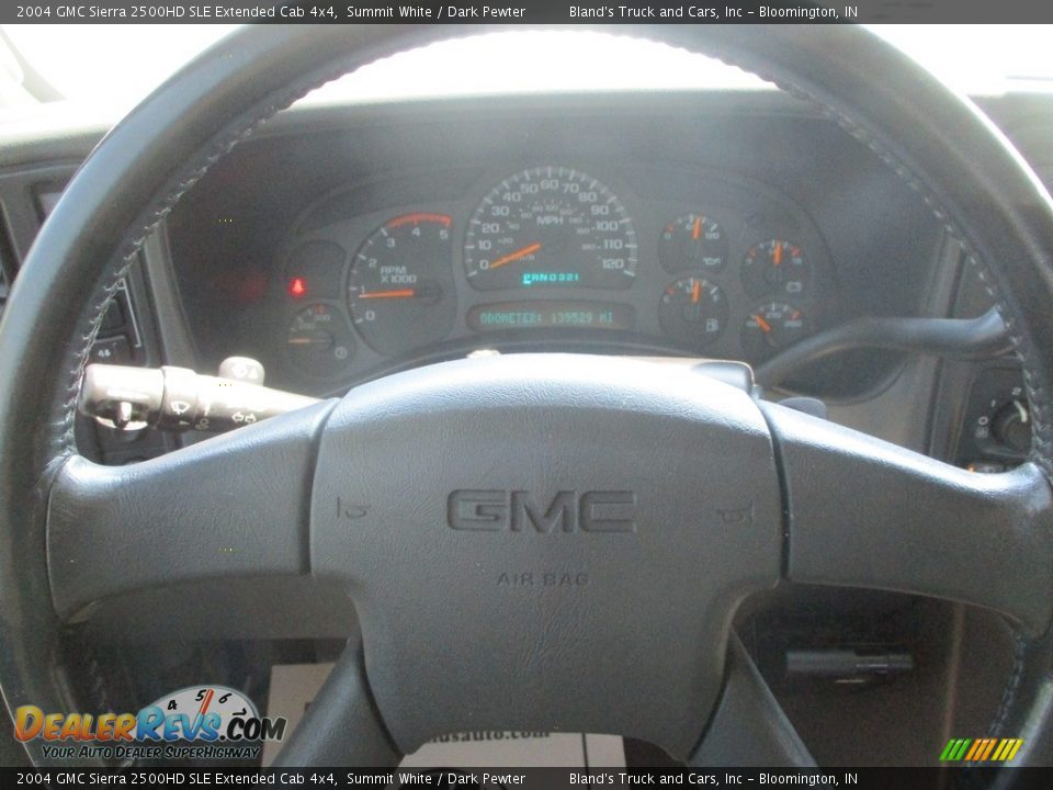 2004 GMC Sierra 2500HD SLE Extended Cab 4x4 Summit White / Dark Pewter Photo #16