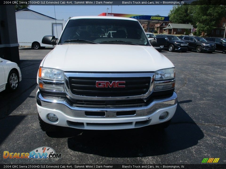 2004 GMC Sierra 2500HD SLE Extended Cab 4x4 Summit White / Dark Pewter Photo #23