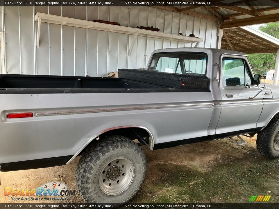 1979 Ford F350 Ranger Regular Cab 4x4 Silver Metallic / Black Photo #3