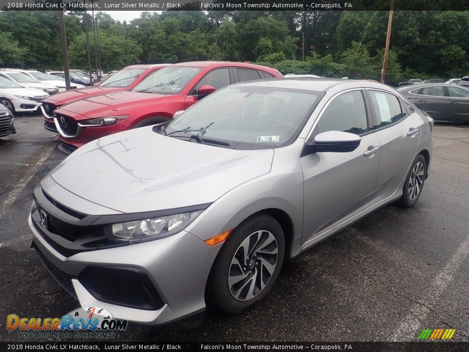 2018 Honda Civic LX Hatchback Lunar Silver Metallic / Black Photo #1