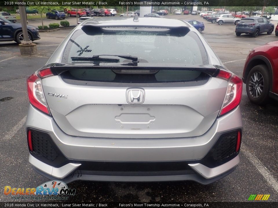 2018 Honda Civic LX Hatchback Lunar Silver Metallic / Black Photo #3