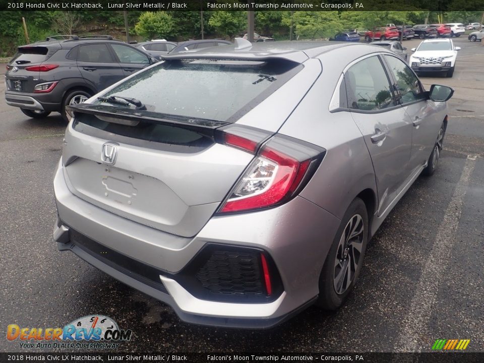 2018 Honda Civic LX Hatchback Lunar Silver Metallic / Black Photo #4