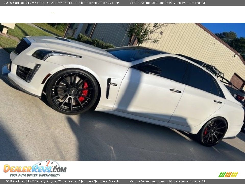 2018 Cadillac CTS V Sedan Crystal White Tricoat / Jet Black/Jet Black Accents Photo #1