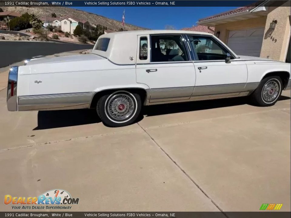 White 1991 Cadillac Brougham  Photo #3