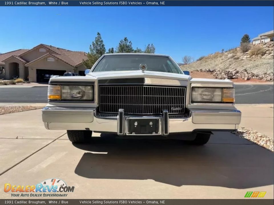 1991 Cadillac Brougham White / Blue Photo #15