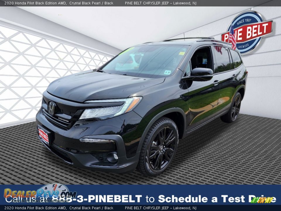 2020 Honda Pilot Black Edition AWD Crystal Black Pearl / Black Photo #1