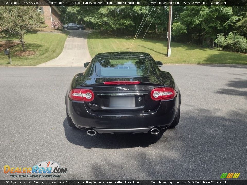 2013 Jaguar XK XK Coupe Ebony Black / Portfolio Truffle/Poltrona Frau Leather Headlining Photo #6