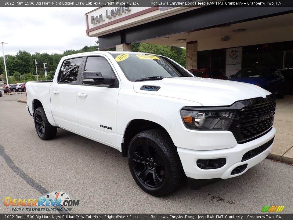 2022 Ram 1500 Big Horn Night Edition Crew Cab 4x4 Bright White / Black Photo #2