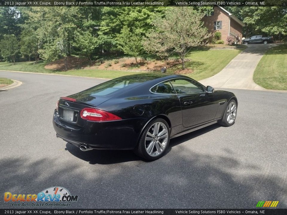 2013 Jaguar XK XK Coupe Ebony Black / Portfolio Truffle/Poltrona Frau Leather Headlining Photo #18