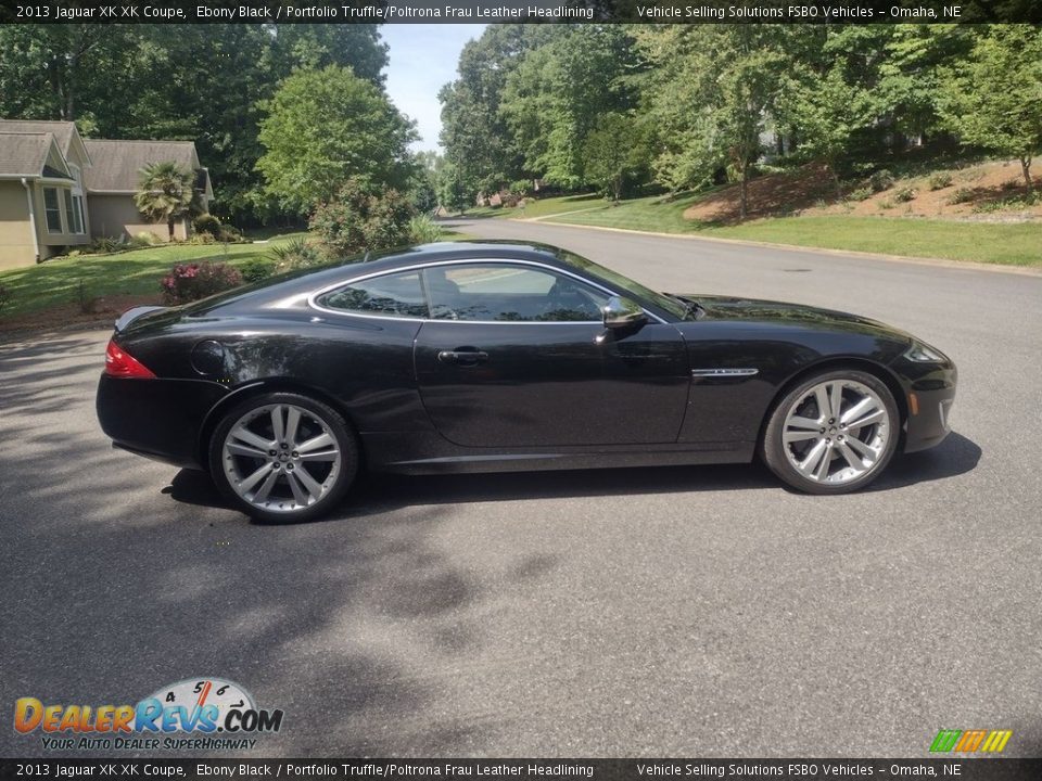 2013 Jaguar XK XK Coupe Ebony Black / Portfolio Truffle/Poltrona Frau Leather Headlining Photo #19