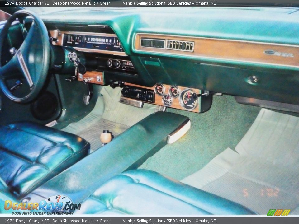 Green Interior - 1974 Dodge Charger SE Photo #8