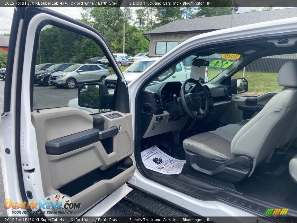 2019 Ford F150 XL SuperCab 4x4 Oxford White / Earth Gray Photo #10