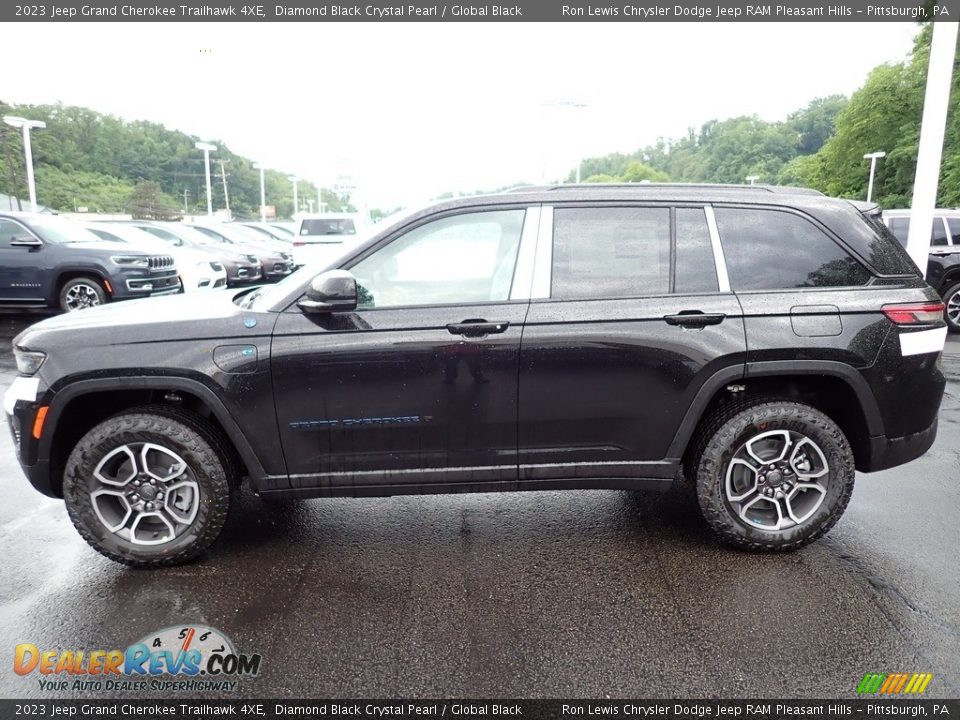 2023 Jeep Grand Cherokee Trailhawk 4XE Diamond Black Crystal Pearl / Global Black Photo #2