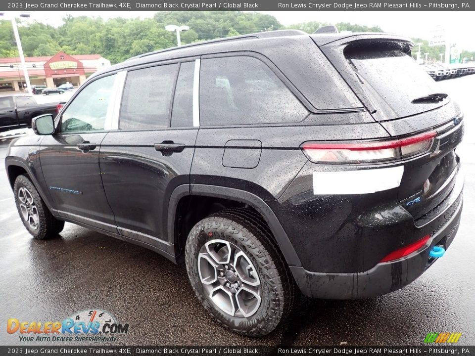 2023 Jeep Grand Cherokee Trailhawk 4XE Diamond Black Crystal Pearl / Global Black Photo #3