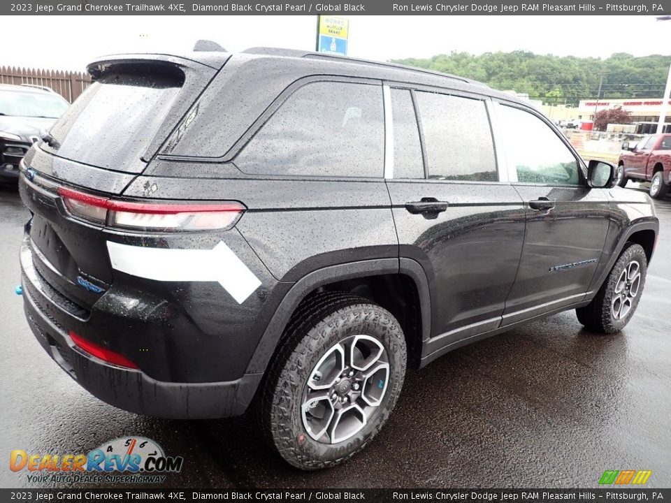 2023 Jeep Grand Cherokee Trailhawk 4XE Diamond Black Crystal Pearl / Global Black Photo #6