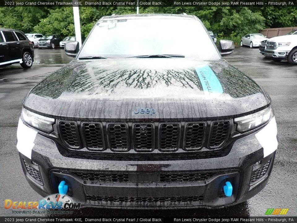 2023 Jeep Grand Cherokee Trailhawk 4XE Diamond Black Crystal Pearl / Global Black Photo #9