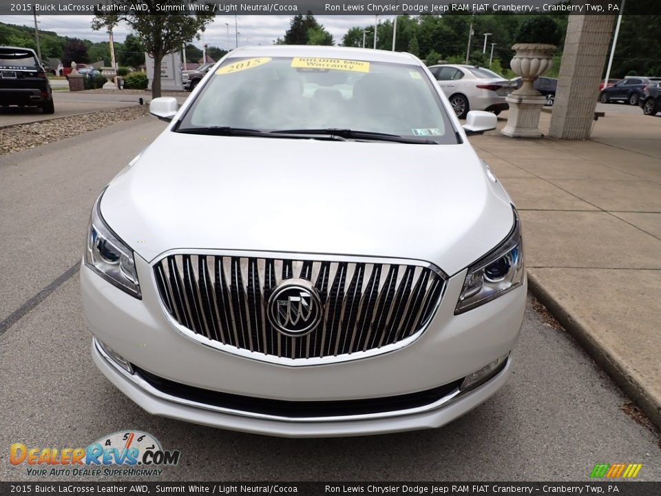 2015 Buick LaCrosse Leather AWD Summit White / Light Neutral/Cocoa Photo #3