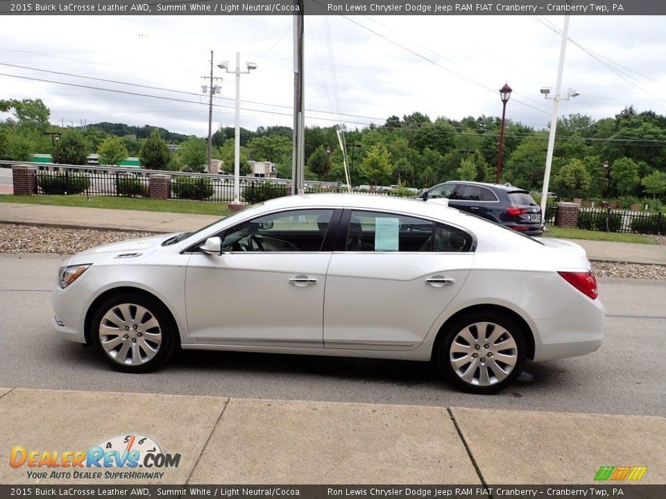 2015 Buick LaCrosse Leather AWD Summit White / Light Neutral/Cocoa Photo #5