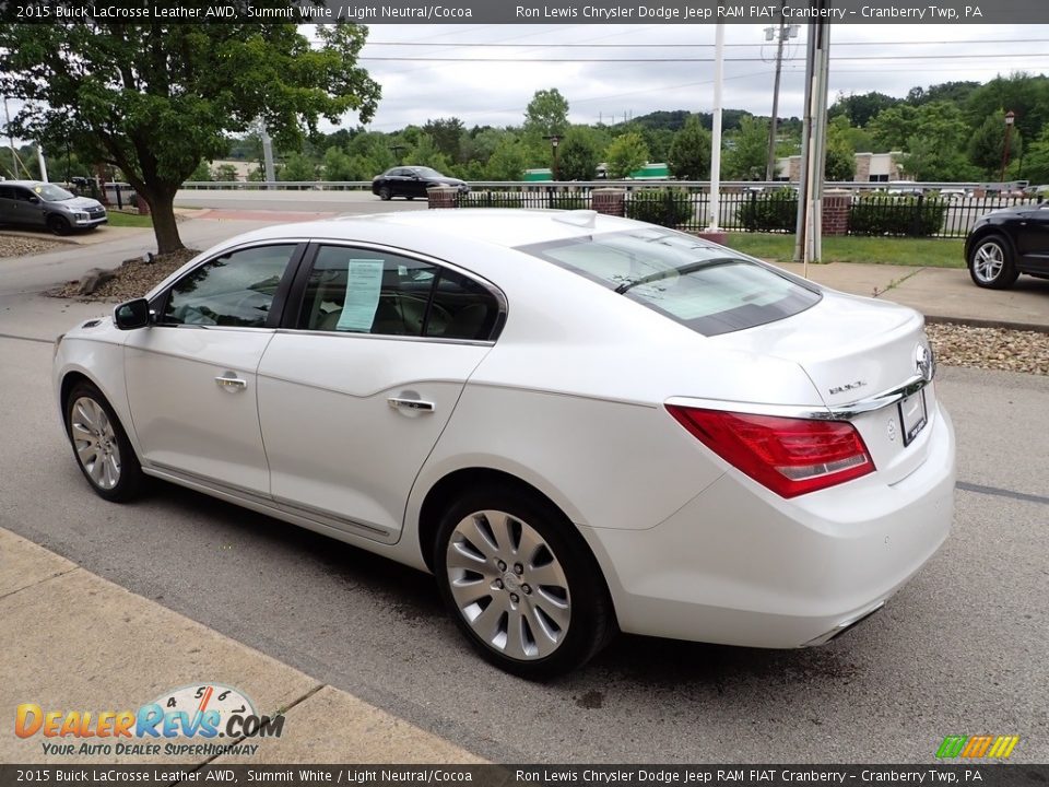 2015 Buick LaCrosse Leather AWD Summit White / Light Neutral/Cocoa Photo #6