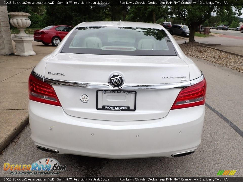 2015 Buick LaCrosse Leather AWD Summit White / Light Neutral/Cocoa Photo #7