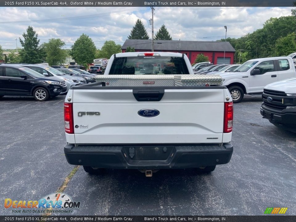 2015 Ford F150 XL SuperCab 4x4 Oxford White / Medium Earth Gray Photo #3