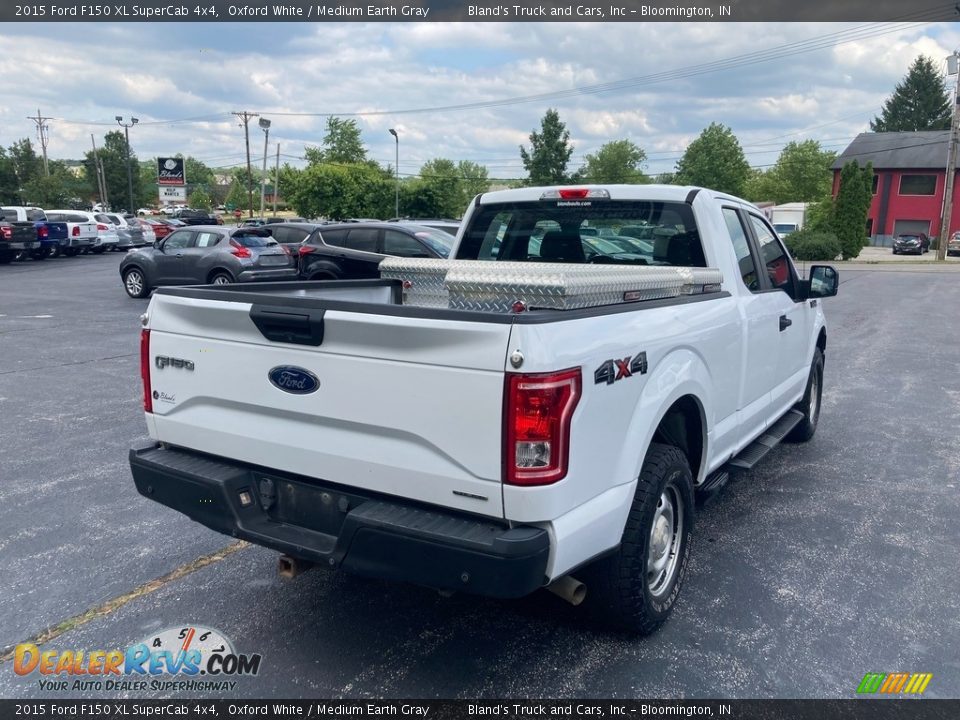 2015 Ford F150 XL SuperCab 4x4 Oxford White / Medium Earth Gray Photo #4