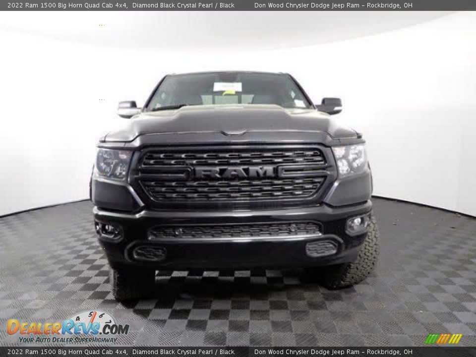 2022 Ram 1500 Big Horn Quad Cab 4x4 Diamond Black Crystal Pearl / Black Photo #6