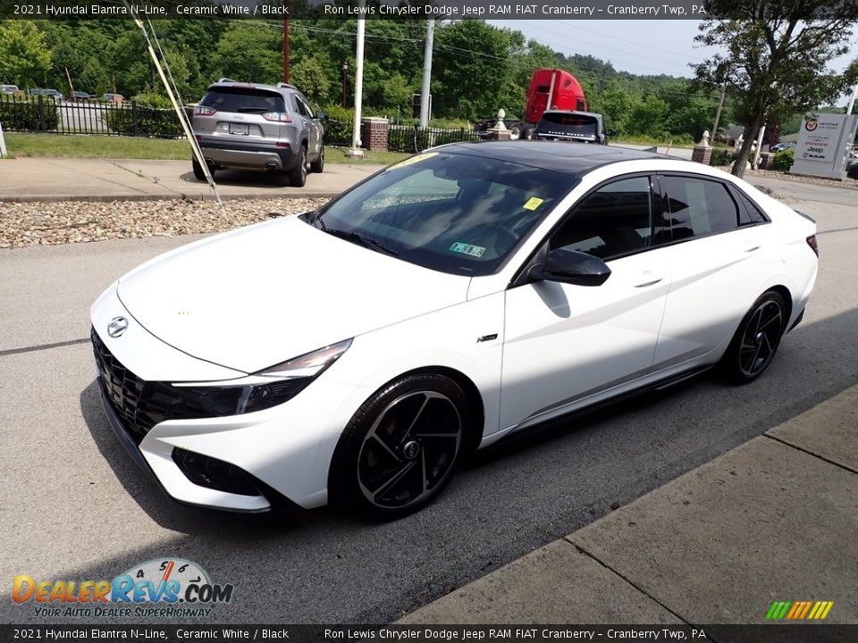 2021 Hyundai Elantra N-Line Ceramic White / Black Photo #4