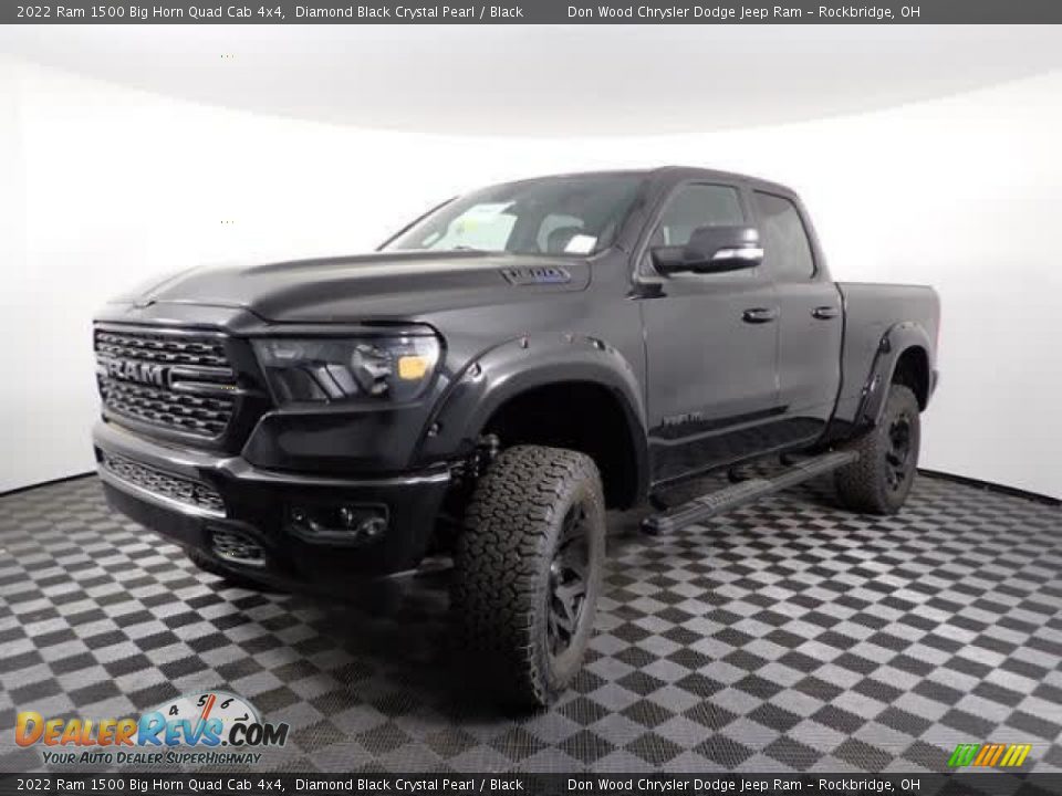 2022 Ram 1500 Big Horn Quad Cab 4x4 Diamond Black Crystal Pearl / Black Photo #7