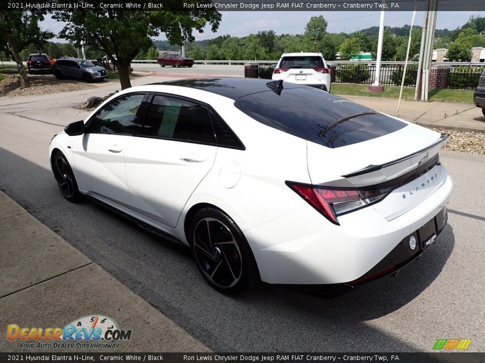 2021 Hyundai Elantra N-Line Ceramic White / Black Photo #5